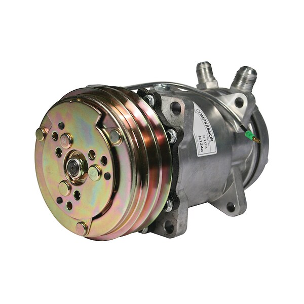 Compressor, New, Sanden Style w/ Clutch (9103) 11.4" x9.2" x6.9"
